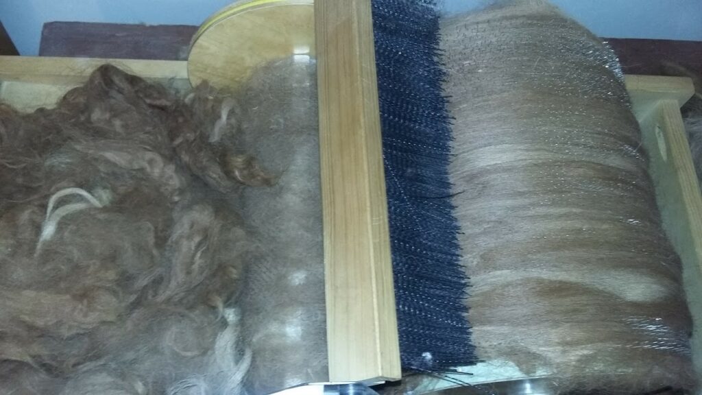 Photo of Carding Alpaca Fleece