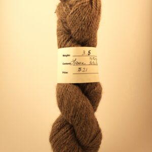 Camel-colored alpaca yarn skein from Laura from Foster's Trail and Alpaca Farm in Tennessee