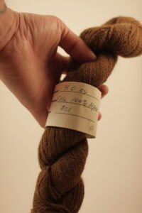 Ella alpaca fiber skein close-up