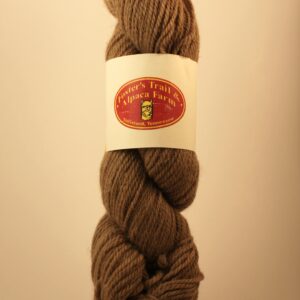 Light brown alpaca yarn skein from the alpaca Maxine of Foster's Trail & Alpaca Farm in Cleveland, Tennessee