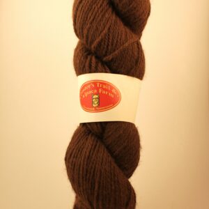 Alpaca yarn skein in a nutmeg color from alpaca Vanessa from Foster's Trail and Alpaca Farm in Cleveland, TN